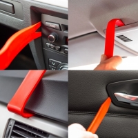 Kit pentru demontare interior auto, cu husa transport, 11 piese, rosu, Mighty Toolware MT030